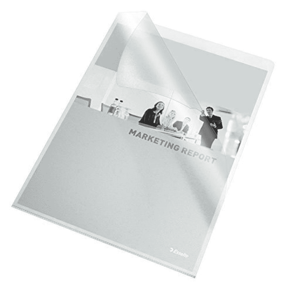 Esselte 30Q confezione da 100 File Tab - Formato Folio - PVC Flessibile - Spessore 140 Micron - Colore Trasparente Esselte 30Q confezione da 100 File Tab - Formato Folio - PVC Flessibile - Spessore 140 Micron - Colore Trasparente
