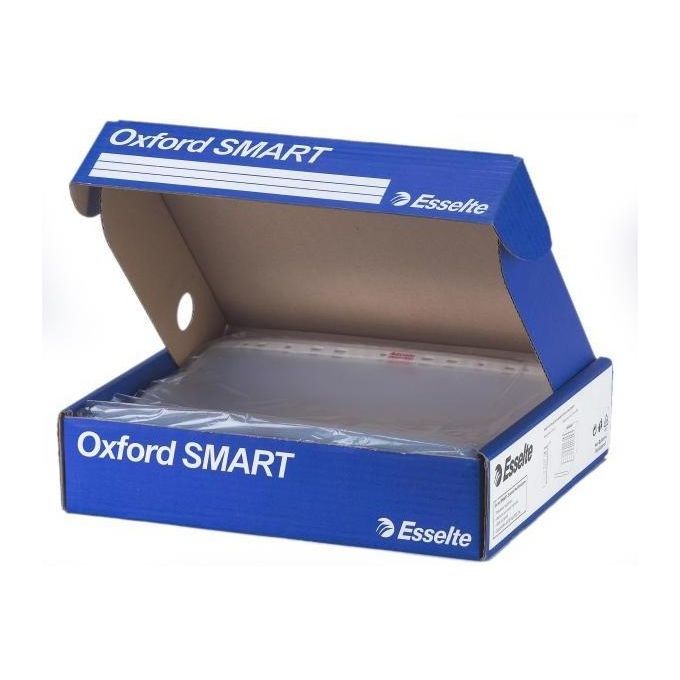 Esselte 391098100 Oxford Smart Buste Perforate A4 400 pezzi PP Antiriflesso Foratura Universale colore Trasparente Esselte 391098100 Oxford Smart Buste Perforate A4 400 pezzi PP Antiriflesso Foratura Universale colore Trasparente