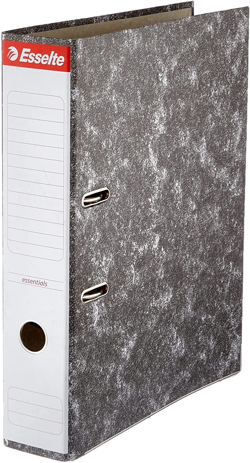 Esselte 46957 Raccoglitore a leva di cartone con dorso di 75 mm colore: nero
