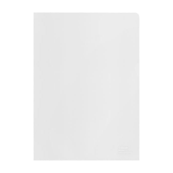 Esselte 627499 De Luxe Buste a L Cartelline Trasparenti PP Riciclato 100% Antiriflesso Copy Safe Acid Free 22x30 cm Confezione 100 pezzi