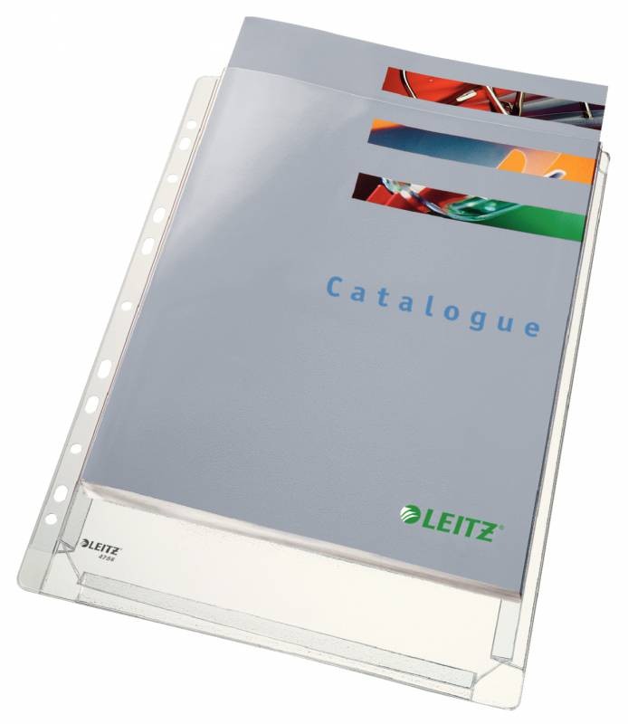 Esselte Copertine a soffietto standard A4 PVC liscio multiforo-11 - Capacità 200 fogli - Trasparente (170 micron) Esselte Copertine a soffietto standard A4 PVC liscio multiforo-11 - Capacità 200 fogli - Trasparente (170 micron)