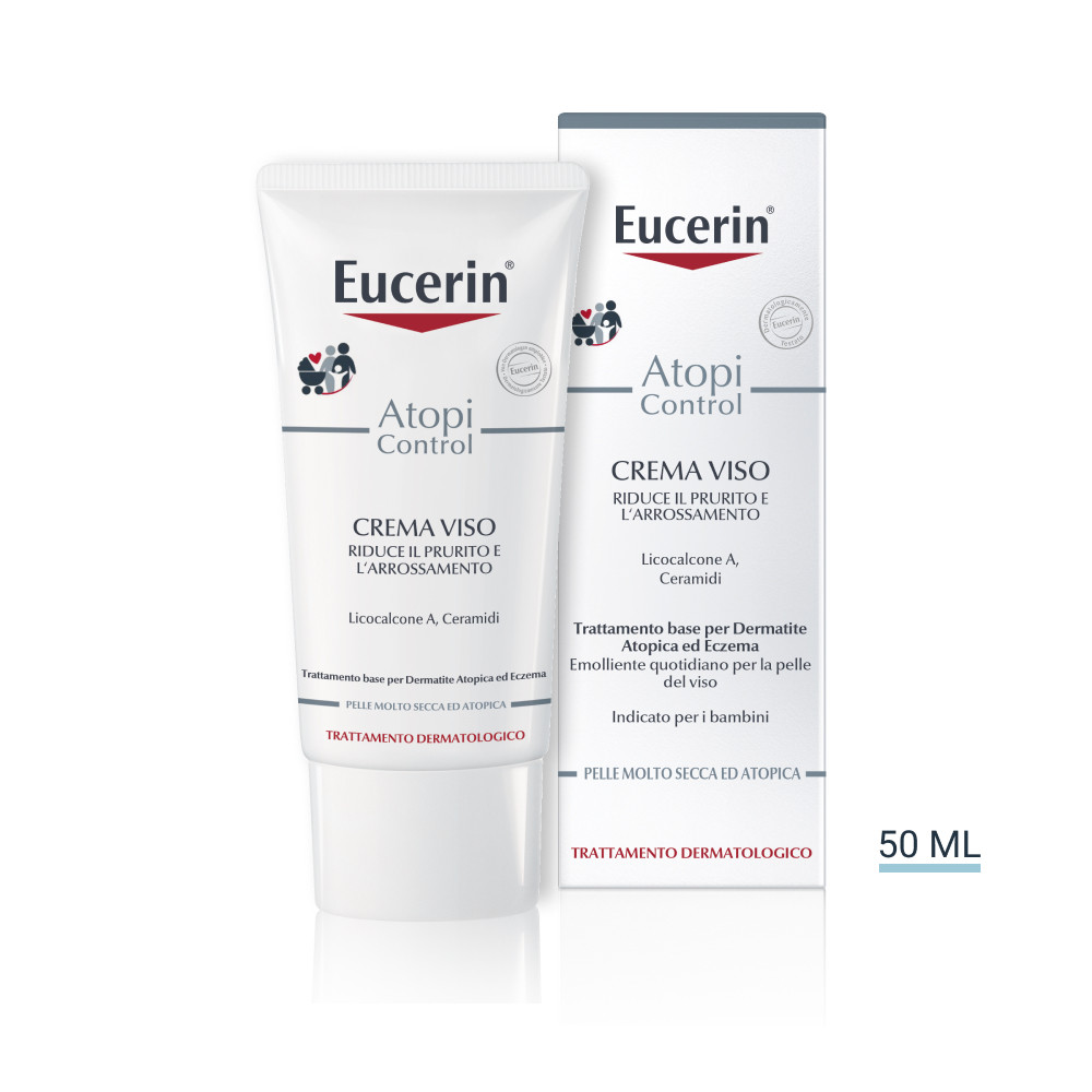 Eucerin AtopiControl Crema Viso Lenitiva Antiprurito Pelle Atopica 50 ml