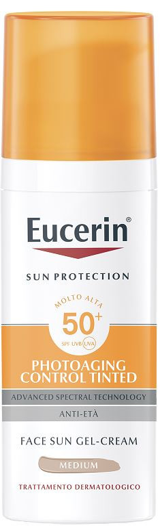 Eucerin Sun Photo Aging Control Tinted Anti-età Gel Crema SPF50+ Colore Medium 50 ml