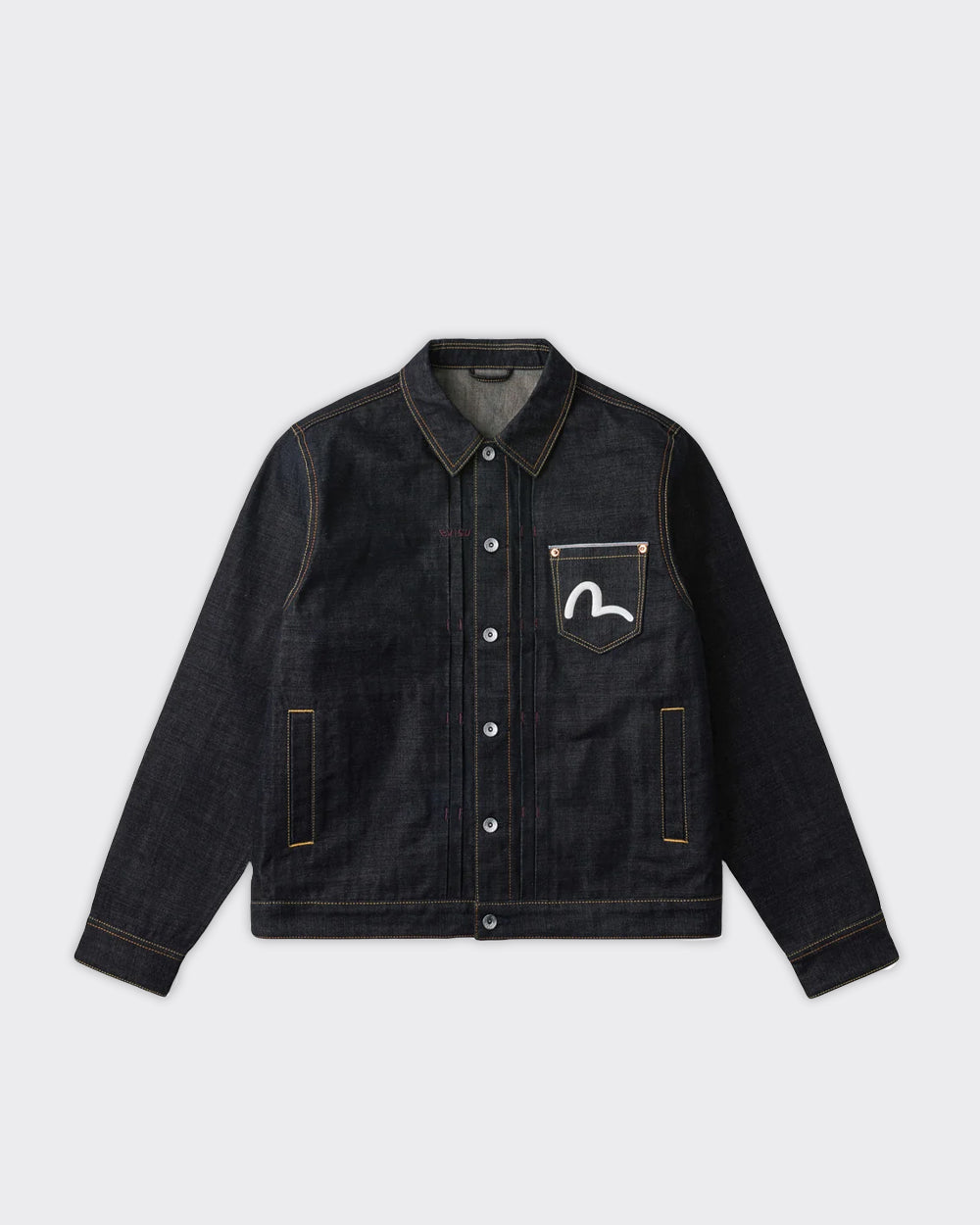 Evisu Giacca Whale Emb Denim Rinse Indigo