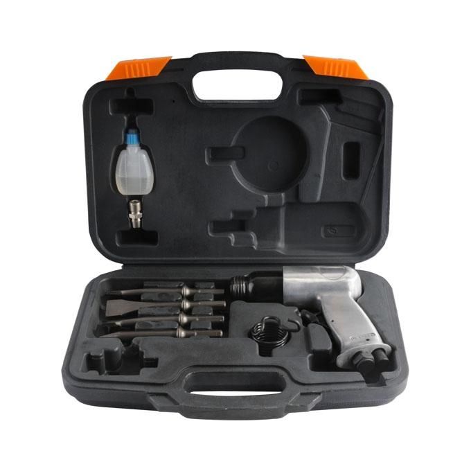 Excel 00105 Scalpellatore Pneumatico Kit Esagono 4500 colpi-min Pressione 6.2 bar Attacco 10 mm con 4 Scalpelli Oliatore colore Nero