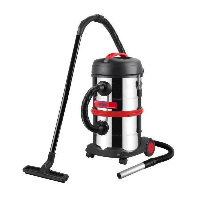 EXCEL 09515 AP30 Aspirapolvere per Solidi Liquidi e Cenere Acciaio Inox 15+15 L 1200 W 16 kPa 32 L-sec 84 dB colore Acciaio