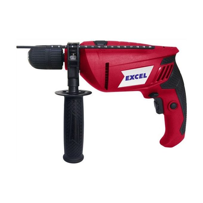 Excel CDF06392 TR500 Trapano a Percussione 500 W Mandrino Autoserrante 13 mm Velocita' Elettronica Reversibile colore Rosso Nero Excel CDF06392 TR500 Trapano a Percussione 500 W Mandrino Autoserrante 13 mm Velocita' Elettronica Reversibile colore Rosso Nero