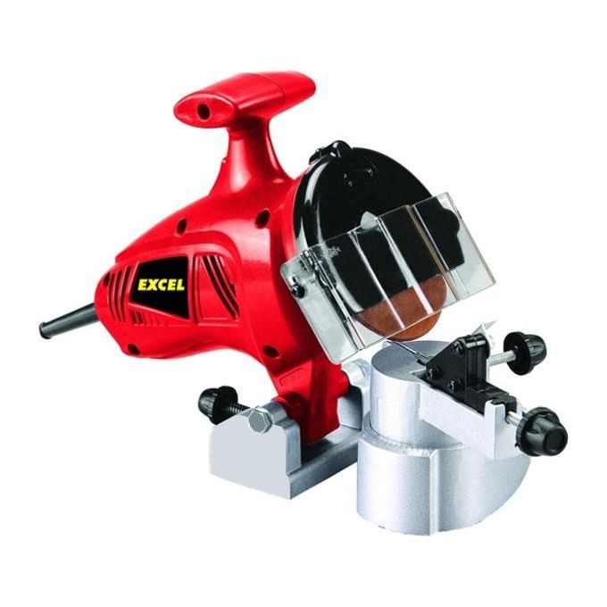 EXCEL CDF07164 Affilacatene Elettrico 180 W 6300 rpm per Catene 1-4'' 3-8'' 0,325'' 0,375'' colore Rosso