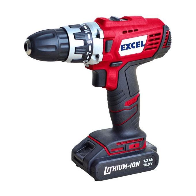 EXCEL TB144 Trapano Avvitatore a Batteria 14,4 V Litio Mandrino Autoserrante 10 mm Frizione 16 Posizioni Velocita' 0-400 e 0-1500 giri-min con Luce LED e Presa USB Power Bank colore Nero EXCEL TB144 Trapano Avvitatore a Batteria 14,4 V Litio Mandrino Autoserrante 10 mm Frizione 16 Posizioni Velocita' 0-400 e 0-1500 giri-min con Luce LED e Presa USB Power Bank colore Nero