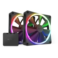 F140 RGB TWIN Case per computer, Processore Ventilatore 14 cm Nero 2 pz, Ventola