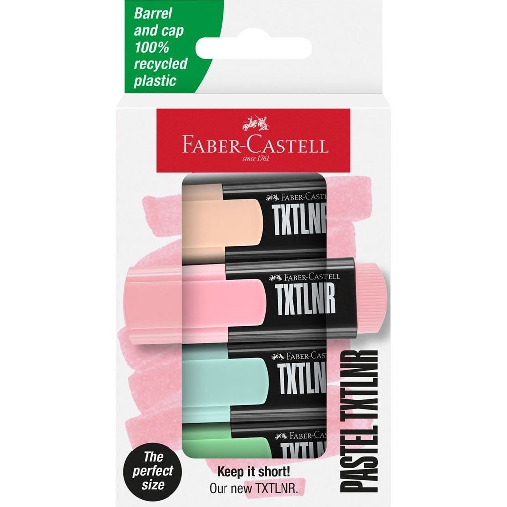 Faber-Castell 154214 evidenziatore 4 pz Corallo Verde Verde chiaro Rosa