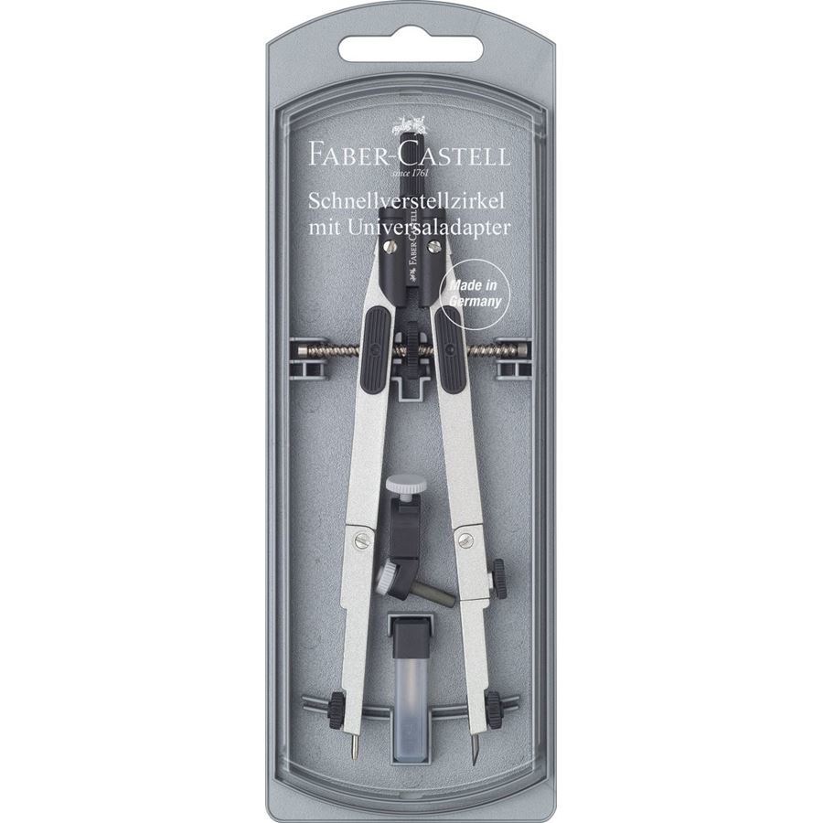 Faber-Castell 174014 compasso Nero Acciaio inox 1 pz