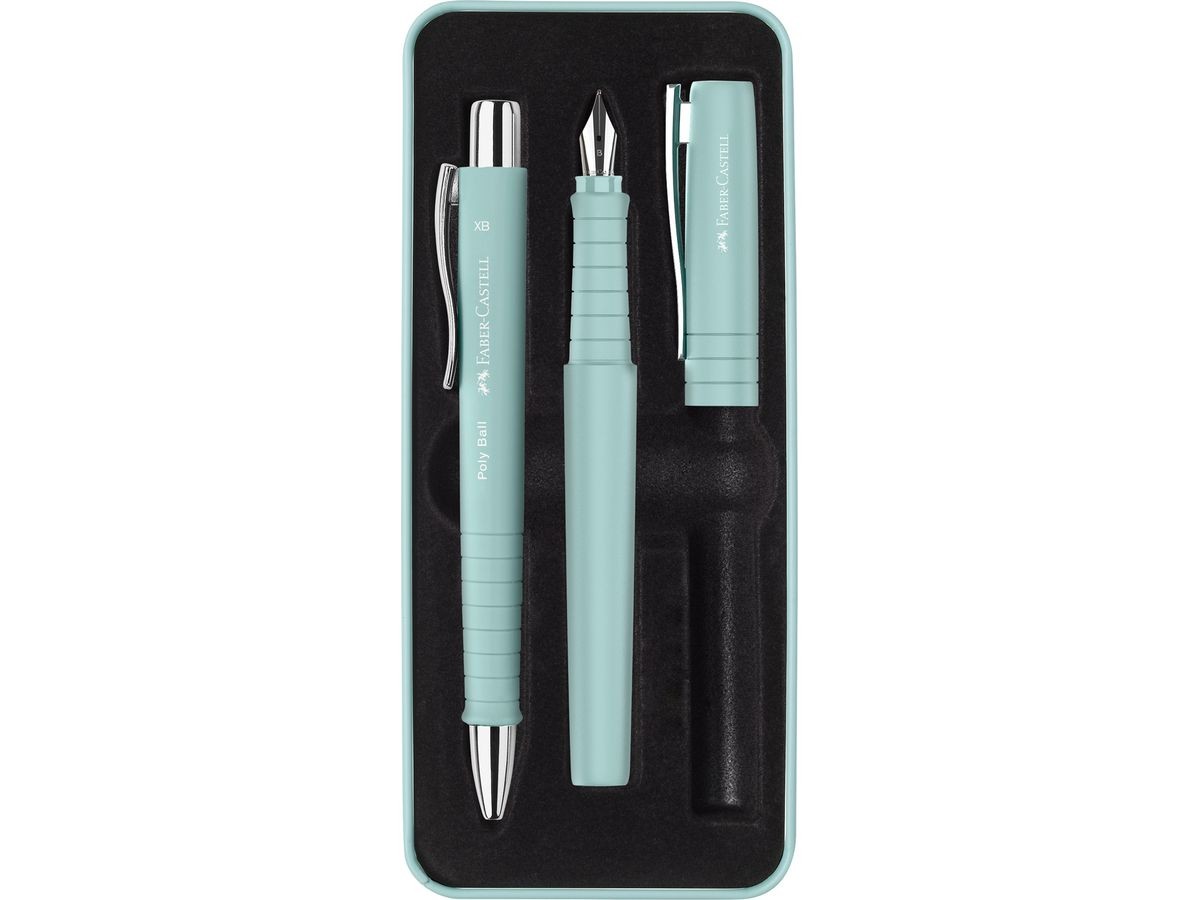 Faber-Castell Poly Ball Set Nero Azzurro 3 pz
