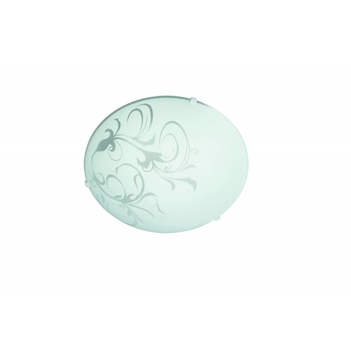 Fay Fay - Plafoniera - Diam. 30 Cm Vetro Bianco Decoro Floreale