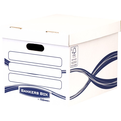 Fellowes 4460801 scatola di conservazione Armadietto portaoggetti Rettangolare Carta Blu Bianco