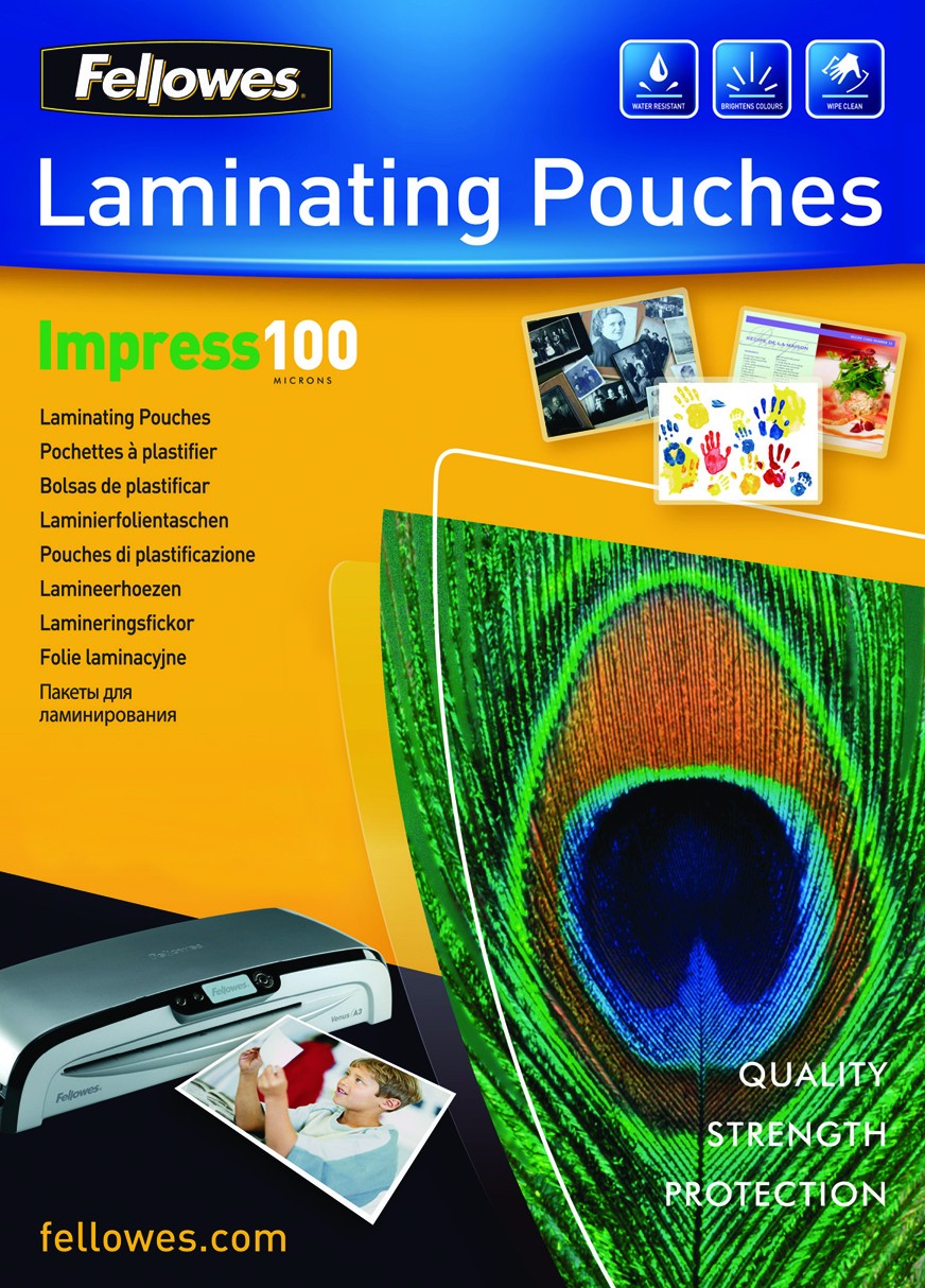 Fellowes 5351111 pellicola per plastificatrice 100 pz Fellowes 5351111 pellicola per plastificatrice 100 pz