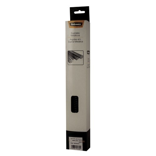 Fellowes Confezione da 100 spirali metalliche 8 mm - Fino a 40 pagine - Colore nero Fellowes Confezione da 100 spirali metalliche 8 mm - Fino a 40 pagine - Colore nero