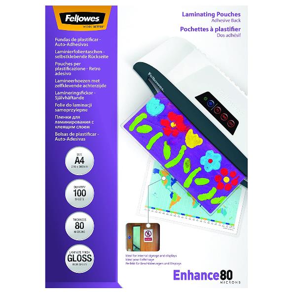 Fellowes Pouches ENHANCE80 A4 75MY Retro Adesivo PZ.100 5302202