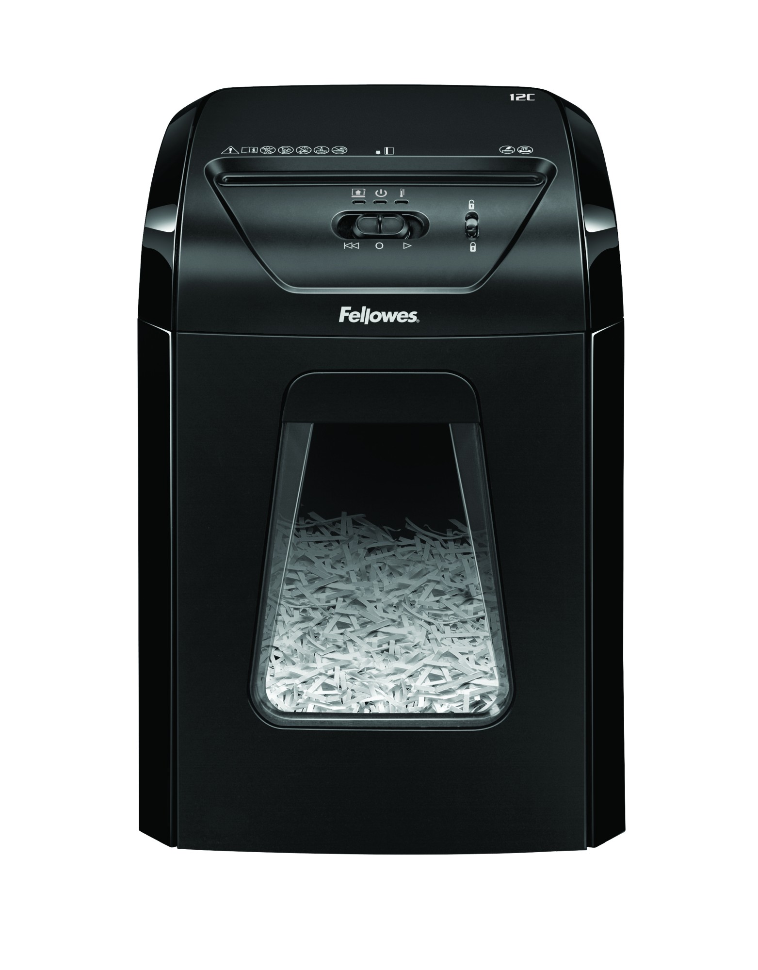 Fellowes Powershred 12C distruggi documenti Triturazione incrociata 225 cm Nero