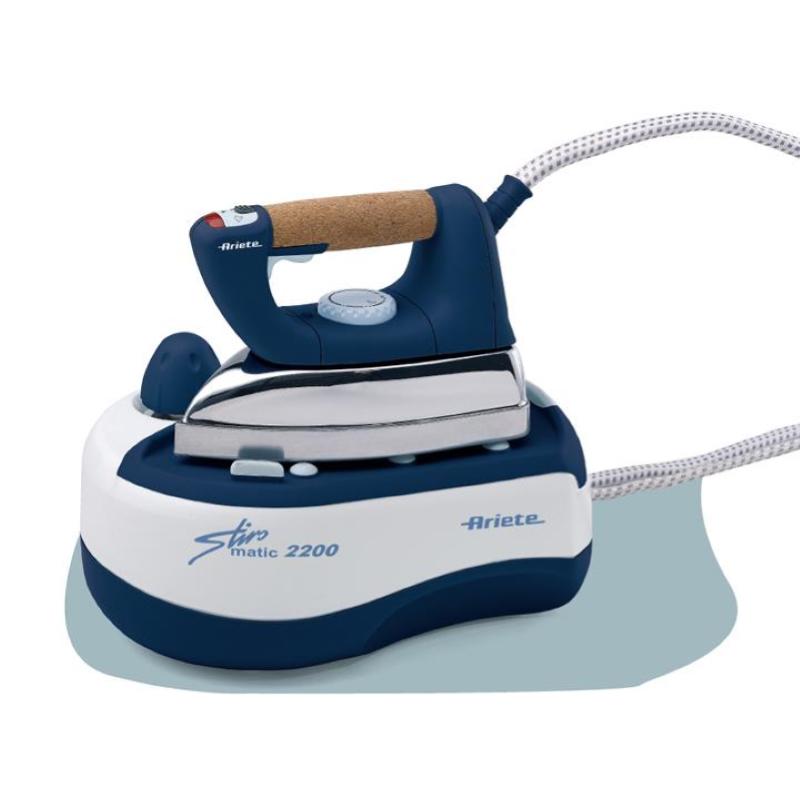 FERRO A CALDAIA ARIETE CON 2200 W, Potenza 2000 pompa 3 bar, Vapore continuo fino a 80 g/min, Piastra in - Alluminio