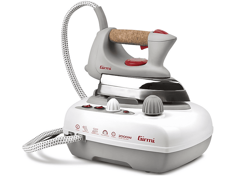 FERRO A CALDAIA GIRMI Sistema stirante, Potenza 2000 W, pompa 3 bar, Vapore continuo fino a 45 g/min, Piastra in Alluminio FERRO A CALDAIA GIRMI Sistema stirante, Potenza 2000 W, pompa 3 bar, Vapore continuo fino a 45 g/min, Piastra in Alluminio