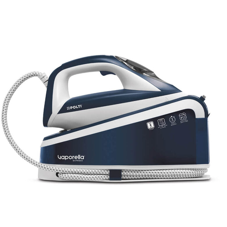 FERRO A CALDAIA POLTI Vaporella Express VE30.10, Potenza 2200 W, pompa 8 bar, Vapore continuo fino a 140 g/min, Sistema anticalcare integrato, Capacità serbatoio 1,6 l, Piastra in Ceramica