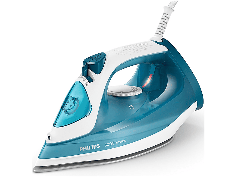 FERRO A VAPORE PHILIPS Serie 3000 DST3011/20, Potenza massima 2100 W, Colpo di vapore 140 g/min, Vapore continuo fino a 30 Serbatorio acqua 300 ml, Sistema anticalcare integrato, Piastra in Ceramica