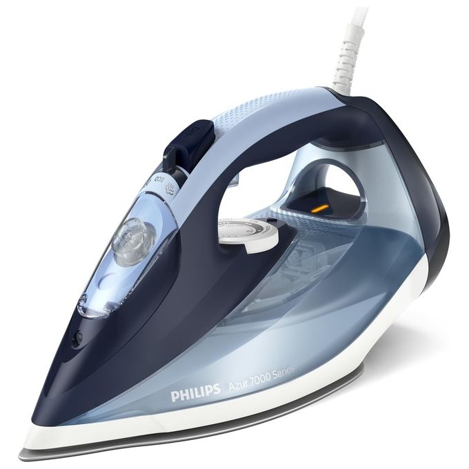 FERRO A VAPORE PHILIPS Serie 7000 DST7020/20, 2800 w, Colpo vapore 250 g/min, Serbatoio 0,3 l, Piastra con rivestimento a 6 strati strato in titanio avanzato, Sistema anticalcare e antigoccia, Vapore verticale,