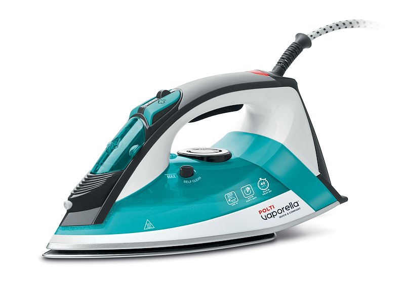 FERRO A VAPORE POLTI Vaporella Quick & Comfort QC120, Potenza massima 2200 W, Colpo di vapore 180 g/min, Vapore continuo fino a 30 Serbatorio acqua 300 ml, Sistema anticalcare integrato, Piastra in Acciaio inossidabile