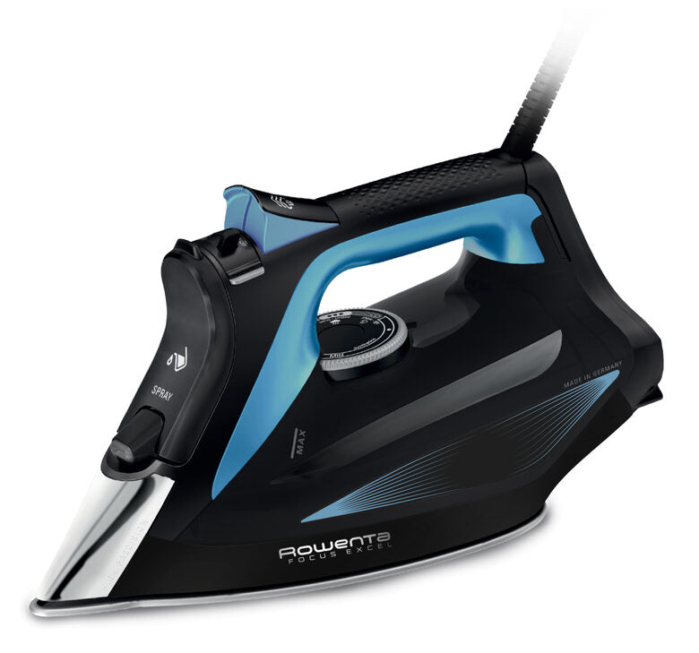 FERRO A VAPORE ROWENTA FOCUS EXCEL STEAM DW5310, Potenza massima 2700 W, Colpo di vapore 180 g/min, Vapore continuo fino a 45 Serbatorio acqua 300 ml, Sistema anticalcare integrato, Piastra in Microsteam 400 HD Laser
