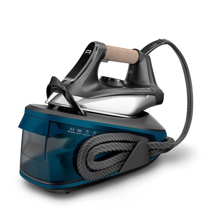 FERRO CALDAIA ROWENTA Force Pro 350 VR7444, Potenza 2400 W, pompa 6,3 bar, Vapore continuo fino a 120 g/min, Sistema anticalcare integrato, Capacità serbatoio 1,4 l, Piastra in Inox Airglide