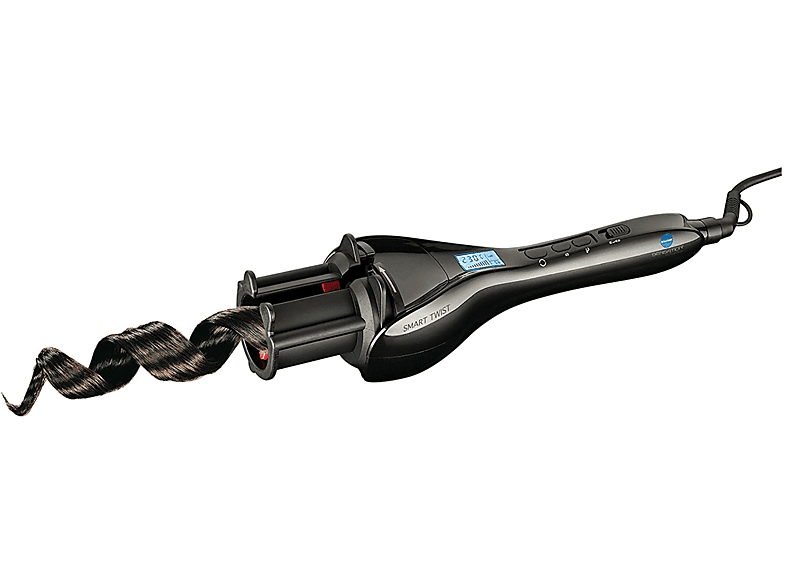 Ferro per capelli MACOM SMART TWIST, Potenza massima 25 W, in Ceramica, Temperatura max 230 °C, 10 temperature, NERO