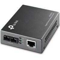 Fiber converter tp-link mc200cm gigabit 1000mbps rj45 to 1000mbps multi-mode sc fiber converter, full-duplex,up to 550m