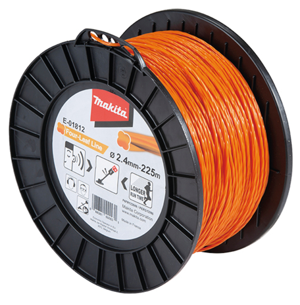 Filo Di Nylon Four-leaf Arancione 2,4 Mm - 225 Metri - Makita