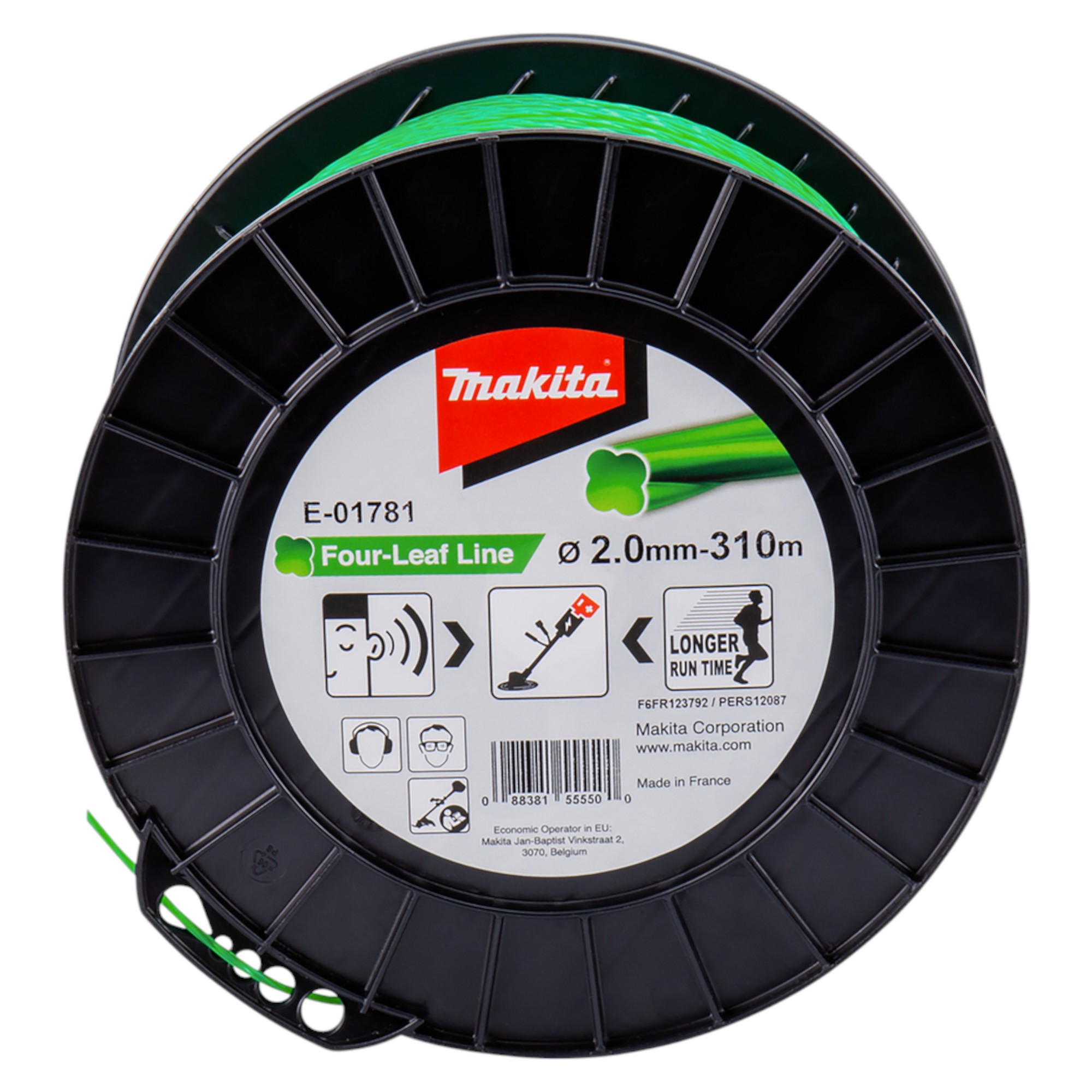 Filo Di Nylon Four-leaf Verde 2,0 Mm - 310 Metri - Makita Filo Di Nylon Four-leaf Verde 2,0 Mm - 310 Metri - Makita