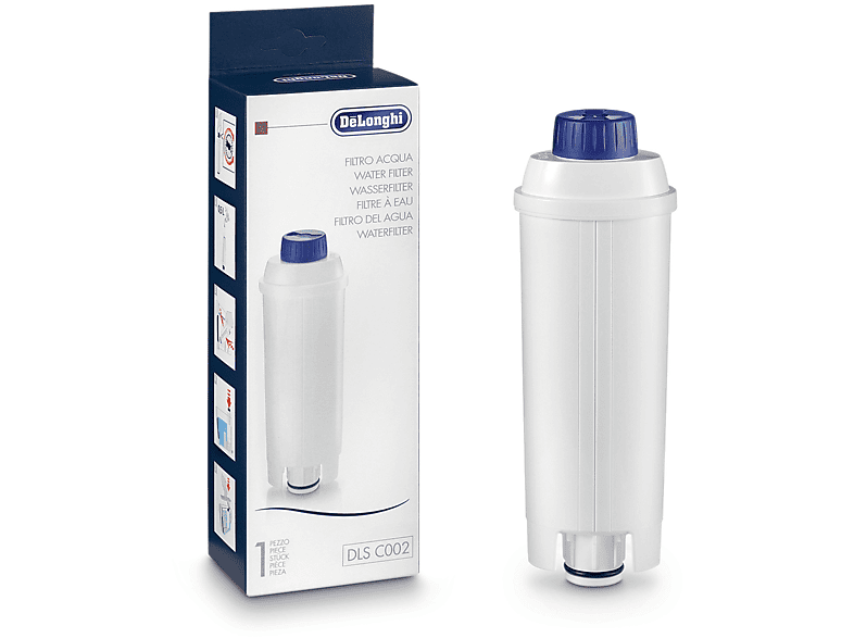 Filtro Anticalcare DE'LONGHI DLSC002, Addolcitore acqua per Macchine Caffè della Serie ECAM, Utile e facile da installare nel serbatoio dell'acqua