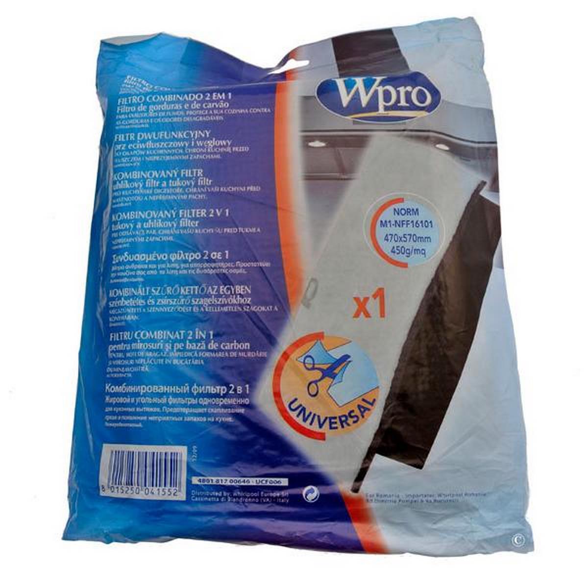 Filtro Schiuma Anti-grasso E Antiodore 009 Originale - Cappa Aspirante - Wpro - 617943662734824702