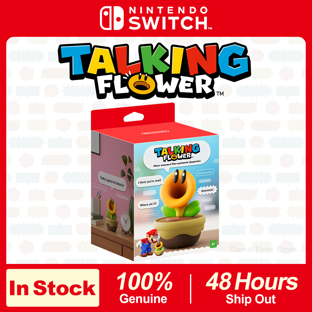 Fiore Parlante di Super Mario Bros Wonder per Nintendo Switch, Nuovissimo Accessorio Originale Nintendo, Gioco e Personaggio da Scrivania