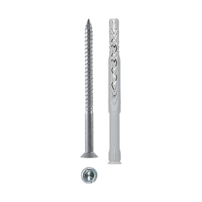Fischer 506476 Tassello nylon prolungato con vite 8x120 mm testa svasata piana impronta TORX SXRL confezione da 50 pezzi colore Bianco Fischer 506476 Tassello nylon prolungato con vite 8x120 mm testa svasata piana impronta TORX SXRL confezione da 50 pezzi colore Bianco