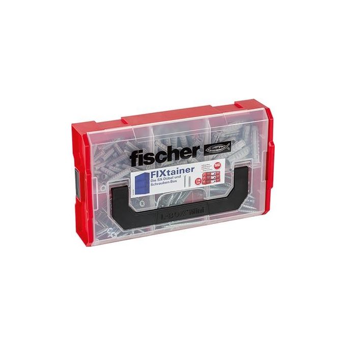 Fischer 532891 L-Boxx Mini SX Plus Set di Tasselli e Viti 210 Pezzi Diametro 6-10 mm Lunghezza 30-50 mm colore Grigio