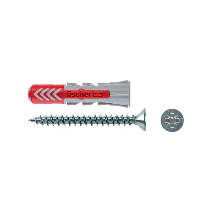 Fischer 537647 DuoPower Tasselli con Vite Universali Bimateriale 8x40 mm 50 pezzi