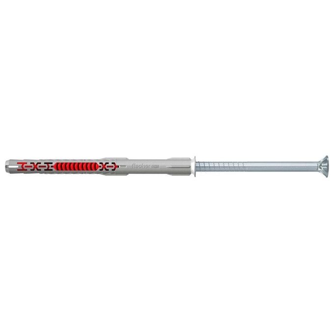 Fischer 562158 DuoXpand Tassello Prolungato Bimateriale 10x140 mm con Vite Premontata Zincata Testa Svasata T40 Torx colore Grigio Fischer 562158 DuoXpand Tassello Prolungato Bimateriale 10x140 mm con Vite Premontata Zincata Testa Svasata T40 Torx colore Grigio