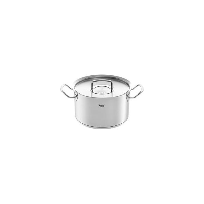 Fissler 084-128-20-000-0 Original-Profi Collection Pentola in Acciaio Inox 4 L Diametro 20 cm con Coperchio Induzione Scala di Misurazione Integrata colore Argento