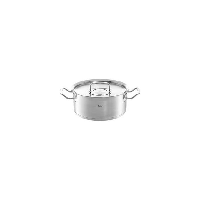 Fissler 084-138-16-000-0 Original-Profi Collection Casseruola bassa in acciaio inox 1.4 L adatta per induzione con coperchio in metallo colore Argento