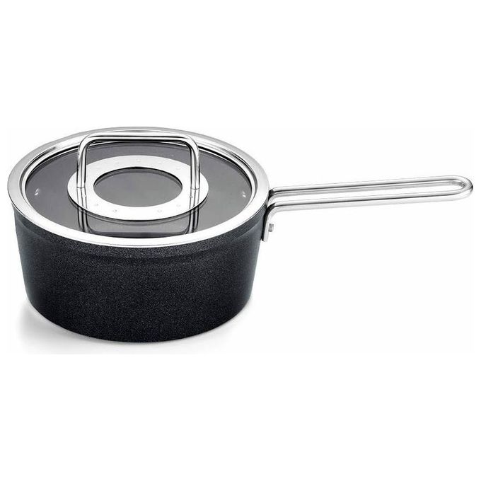 Fissler 156-155-18-000-0 Adamant Pentolino 18 cm con Coperchio in Vetro Acciaio Inox colore Antracite