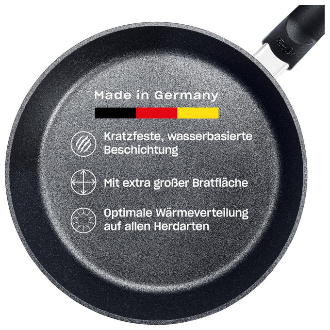 Fissler 159-105-26-100-0 Padella Adamant Comfort 26 cm Alluminio Sigillata Antiaderente Antigraffio Induzione Nero
