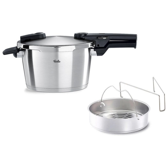 Fissler 602-410-04-070-0 Pentola a Pressione Vitaquick Grande 4.5 L 22 cm Acciaio Inox