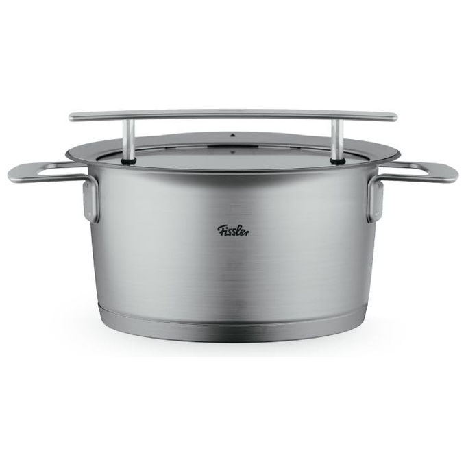 Fissler Pentola Phi Collection 20 cm 3.2 L con Coperchio in Vetro Acciaio Inox Induzione