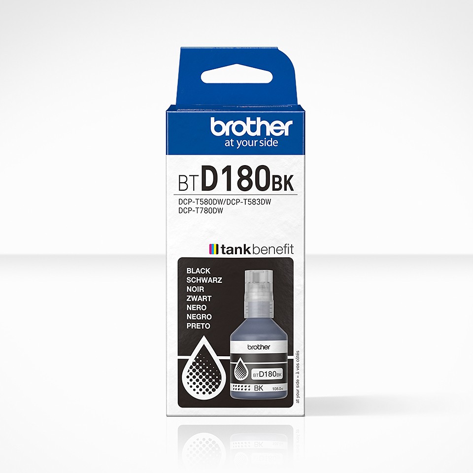 Flacone di inchiostro BROTHER BTD180 Nero Flacone di inchiostro BROTHER BTD180 Nero