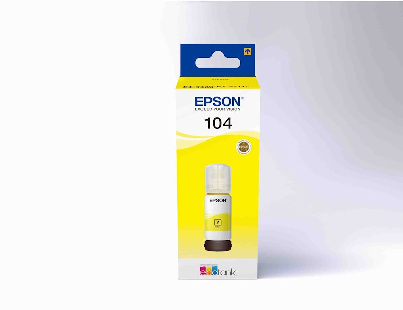 Flacone di inchiostro EPSON Ecotank 104 Giallo Flacone di inchiostro EPSON Ecotank 104 Giallo
